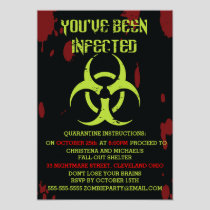 Infected Zombie Halloween Invitation