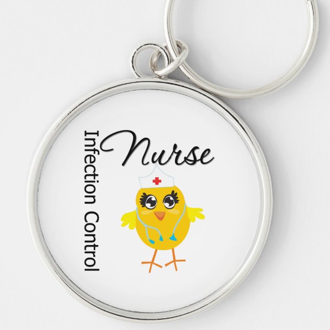 Infection Control Nurse Chick v1 Keychain (Front)