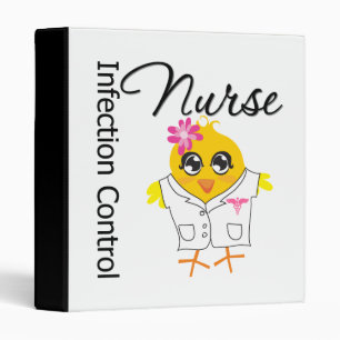 Infection Control Nurse Chick v2 3 Ring Binder