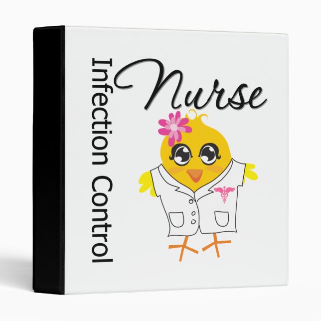 Infection Control Nurse Chick v2 3 Ring Binder (Front/Spine)