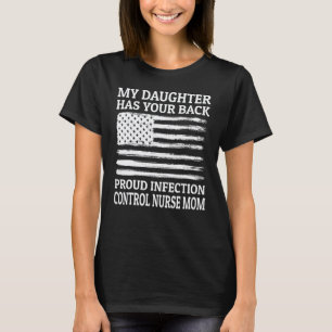 Infection Control Nurse Mom Apparel American Flag T-Shirt