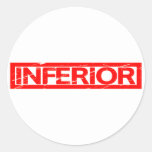 Inferior Stamp Classic Round Sticker