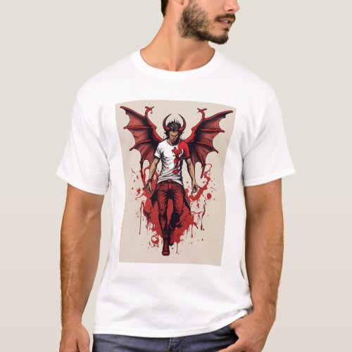 Infernal Clash Devil Angel T_Shirt Designs