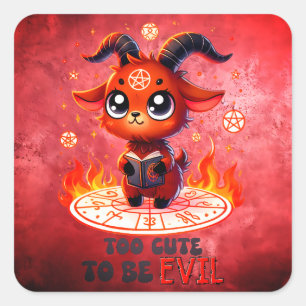 Infernal Cuteness Square Sticker