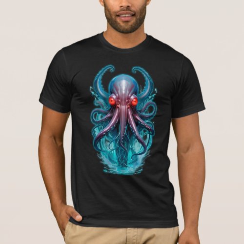 Infernal Depths The Blue Flame Octopus T_Shirt