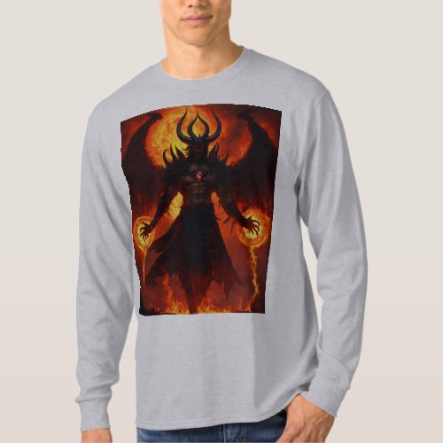 Infernal Elegance Unleash the Darkness with Devi T_Shirt