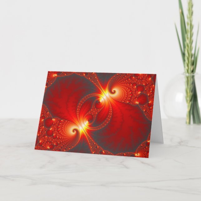 Infernal - Fractal Art Holiday Card (Front)