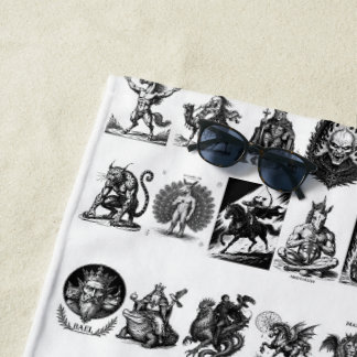 Infernal Icons The Gothic Goetia Collection Beach Towel