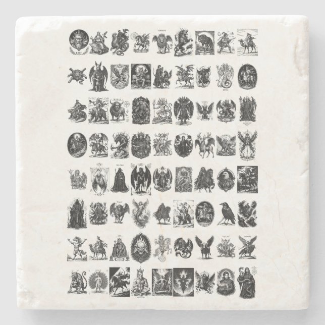 Infernal Icons The Gothic Goetia Collection Stone Coaster (Front)