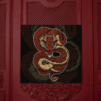 Infernal Serpent Red Dragon Poster