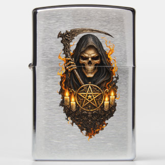 Infernal Skull of the Reaper – Gothic Fire Art Zippo Lighter