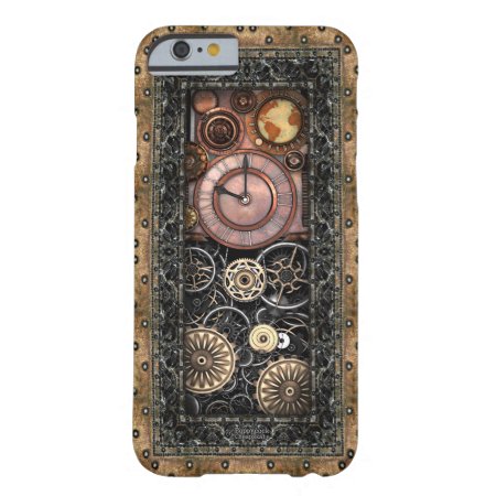 Infernal Steampunk Timepiece #2b Vintage Steampunk Barely There Iphone