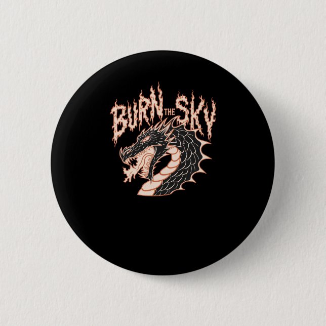 Inferno Dragon Rage Sticker1  Button (Front)
