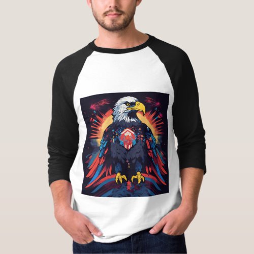 Inferno GuardianA Eagle Flying Tattoo Design T_Shirt
