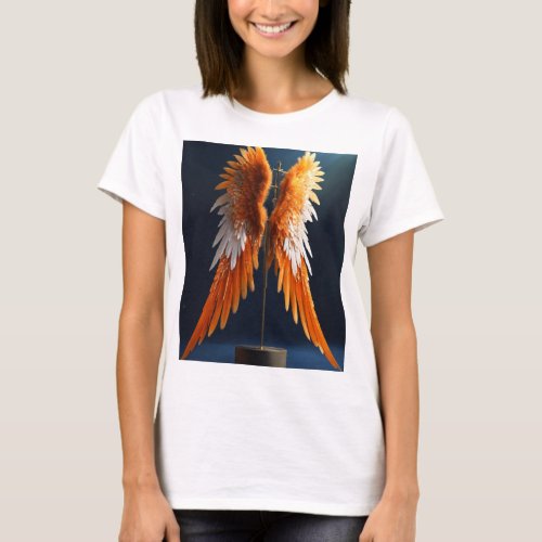 Inferno Guardian Angel wings Tattoo Design T_Shirt