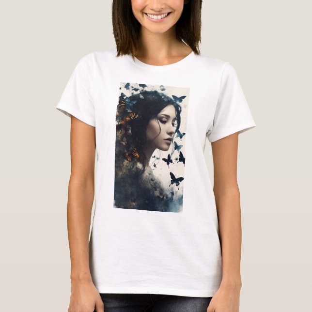 Inferno guardian majestic butterflies on paleBlack T-Shirt (Front)