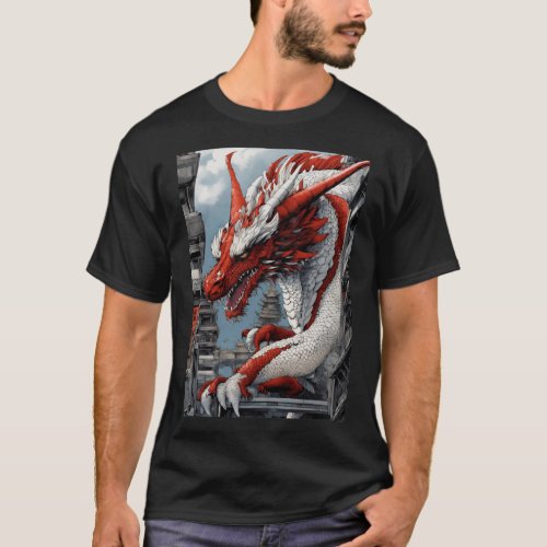 Inferno Guardian majestic Dragon Black T_Shirt