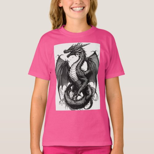  Inferno Guardian Majestic Dragon Tattoo D T_Shirt