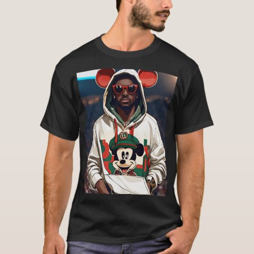 Inferno Guardian Majestic Handsome Mickey Mouse  T_Shirt