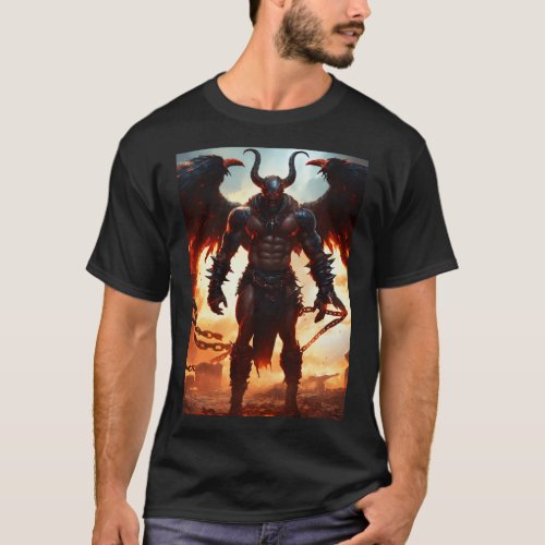 Inferno GuardianMajestic Huge Muscular Evil Desig T_Shirt