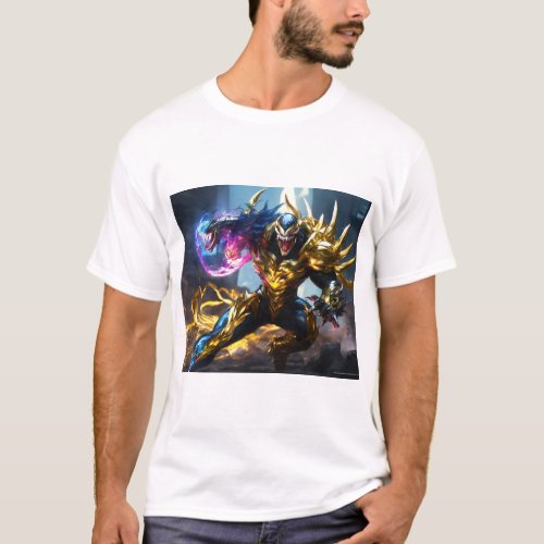 Inferno GuardianMajestic Male Devil Angel Design  T_Shirt
