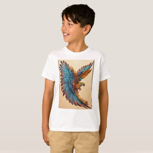inferno Guardian Majestic parrot design T_shirt