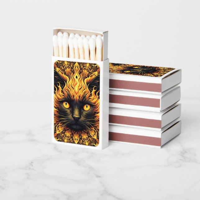 Inferno Kitty Mandala Matchboxes (Stacked)