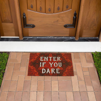 Inferno Nexus – Fiery Kaleidoscope Art Fiber Doormat