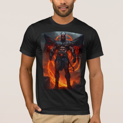 Inferno Sentinel Fearsome Demon Warrior T_shirt 