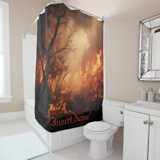 Inferno Shower Curtain (In Situ)