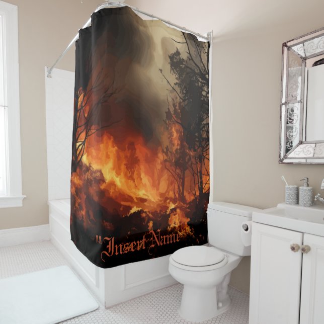 Inferno Shower Curtain (In Situ)