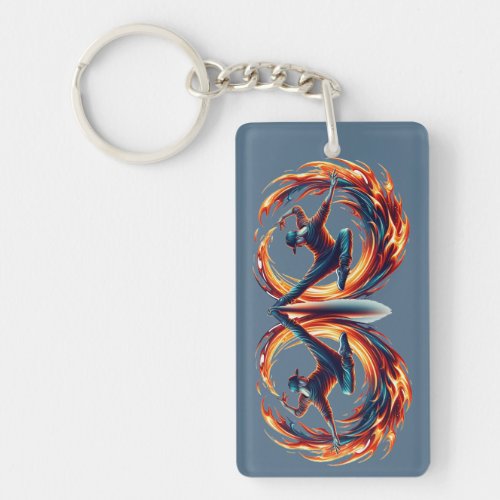 Inferno Spin _ Ignite the spirit of Breakdance Keychain