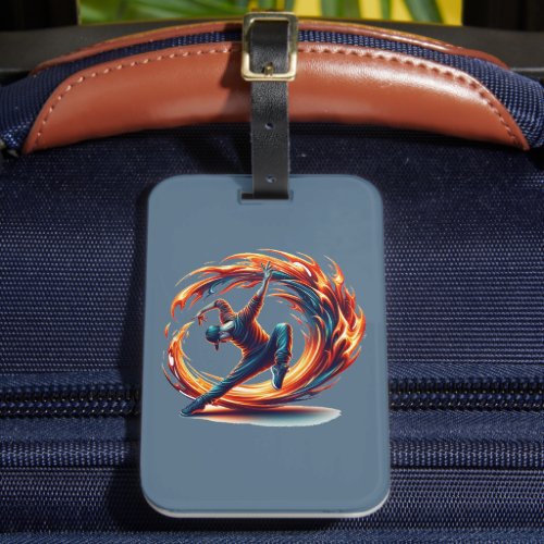 Inferno Spin _ Ignite the spirit of Breakdance Luggage Tag