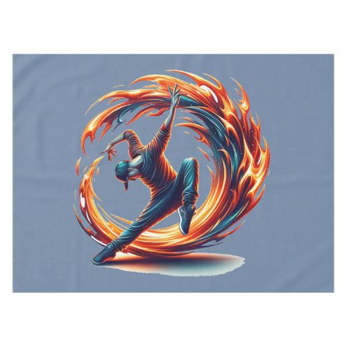 Inferno Spin _ Ignite the spirit of Breakdance Tablecloth