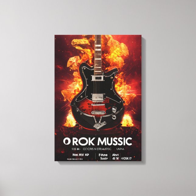 Inferno Strings: Rock Music Unleashed Canvas Print (Front)