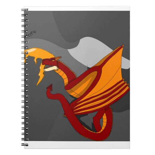 Inferno the fire dragon notebook (Front)