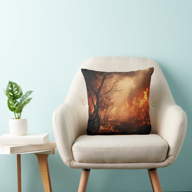 Inferno Throw Pillow (Chair)