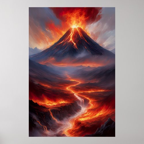 Inferno Unleashed The Massive Volcanic Eruption Poster