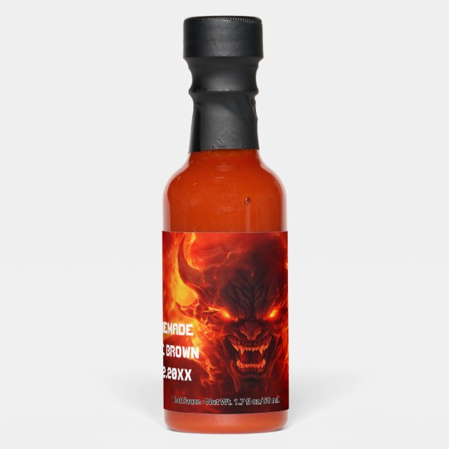 Inferno's Blaze: Fiery Hot Sauce (Front)