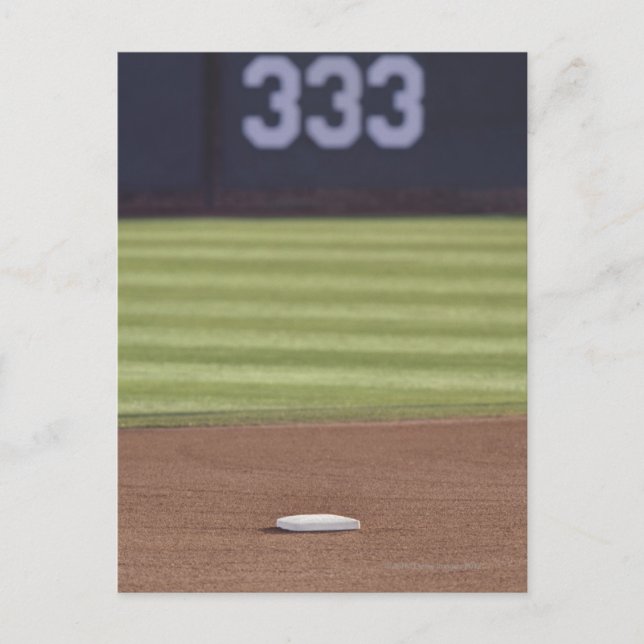 Infield, second base, outfield, and 333 foot postcard (Front)