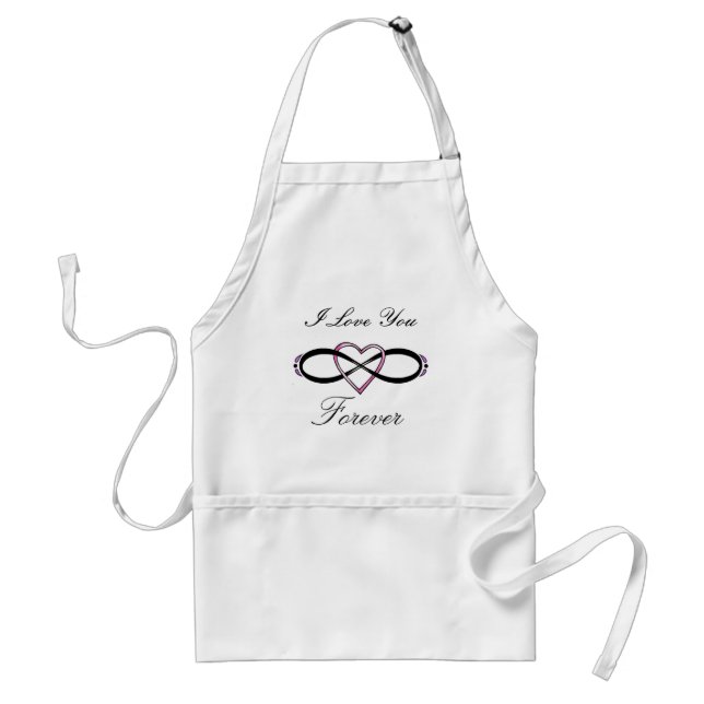 Infinate Love design Adult Apron (Front)