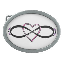 Infinate Love design Oval Belt Buckle