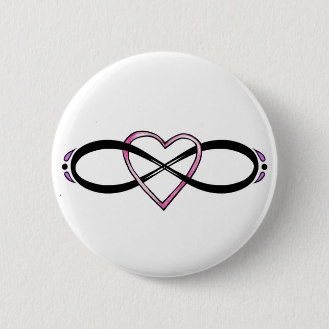 Infinate Love design Pinback Button (Front)