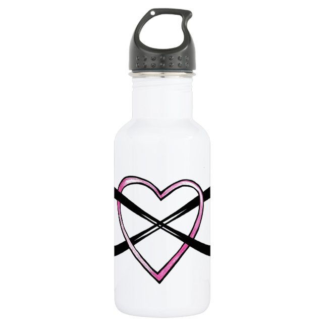 Infinate Love design Stainless Steel Water Bottle (Front)