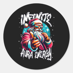 Infinite Aura Energy And Sigma Rizzmas Classic Round Sticker