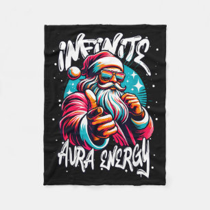 Infinite Aura Energy And Sigma Rizzmas Fleece Blanket