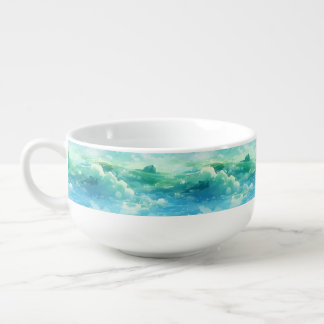 Infinite Blend of Ocean and Sky Soup Mug