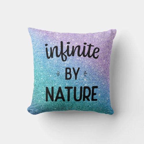 Infinite by nature diamond rainbow throw pillow