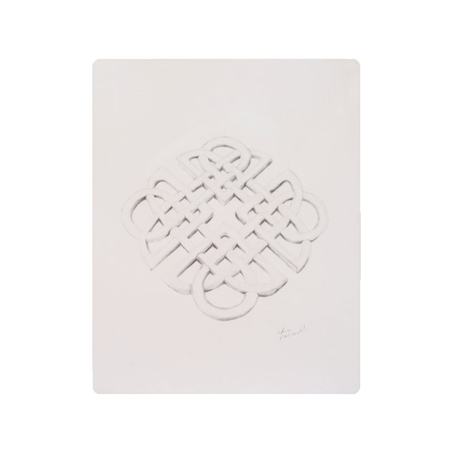 Infinite Celtic Knot Drawing Metal Print (Front)