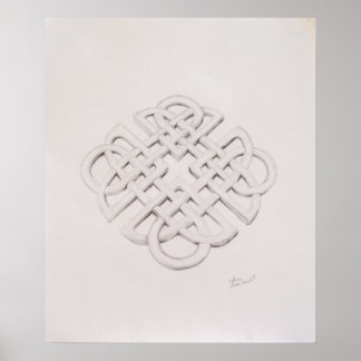 Infinite Celtic Knot Drawing Poster